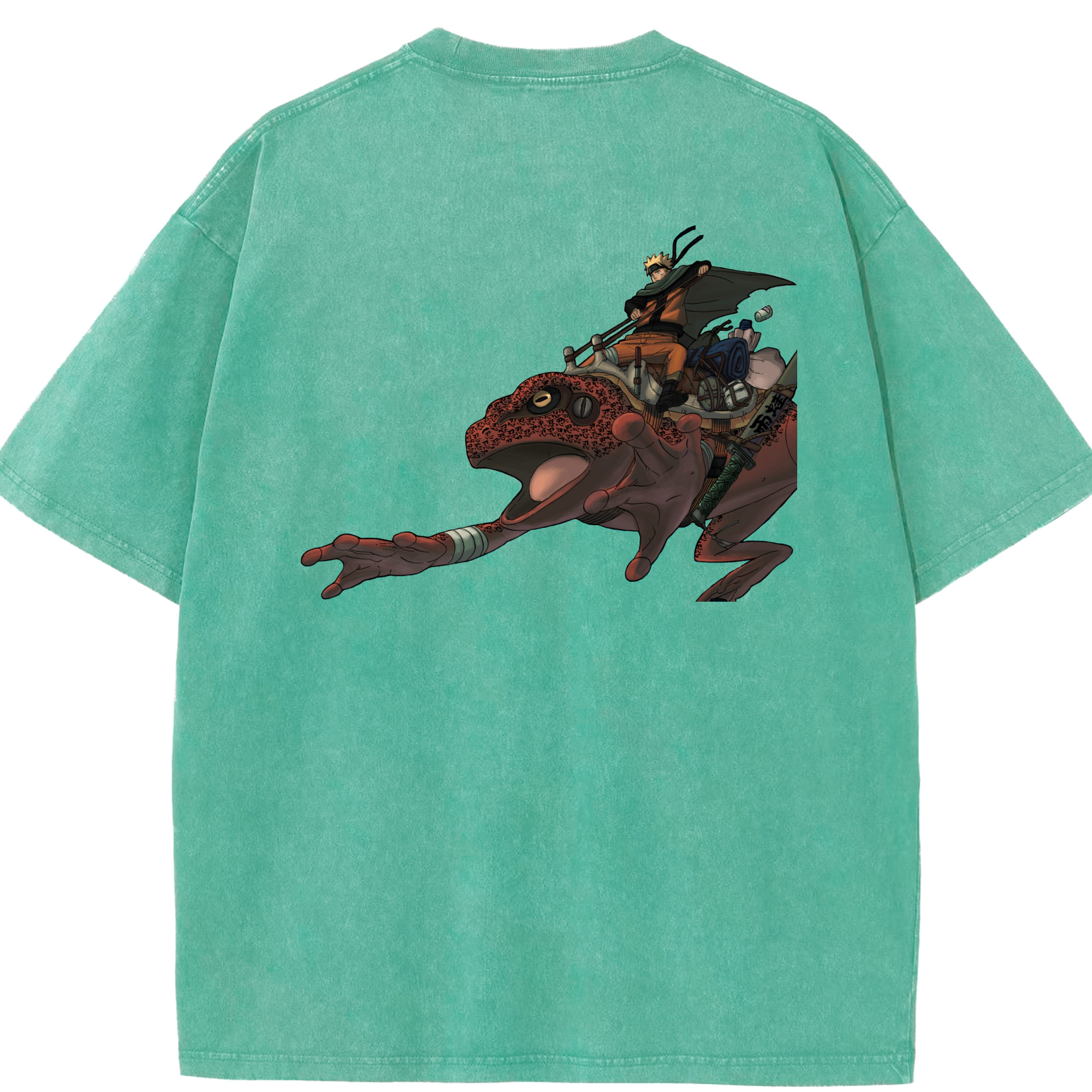 （画像用） NARUTO -ナルト- うずまき ナルト Uzumaki Naruto 綿100% ヴィンテージ風 半袖Tシャツ（背面プリント）